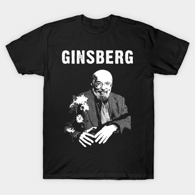 Ginsberg with Flowers T-Shirt by lilmousepunk